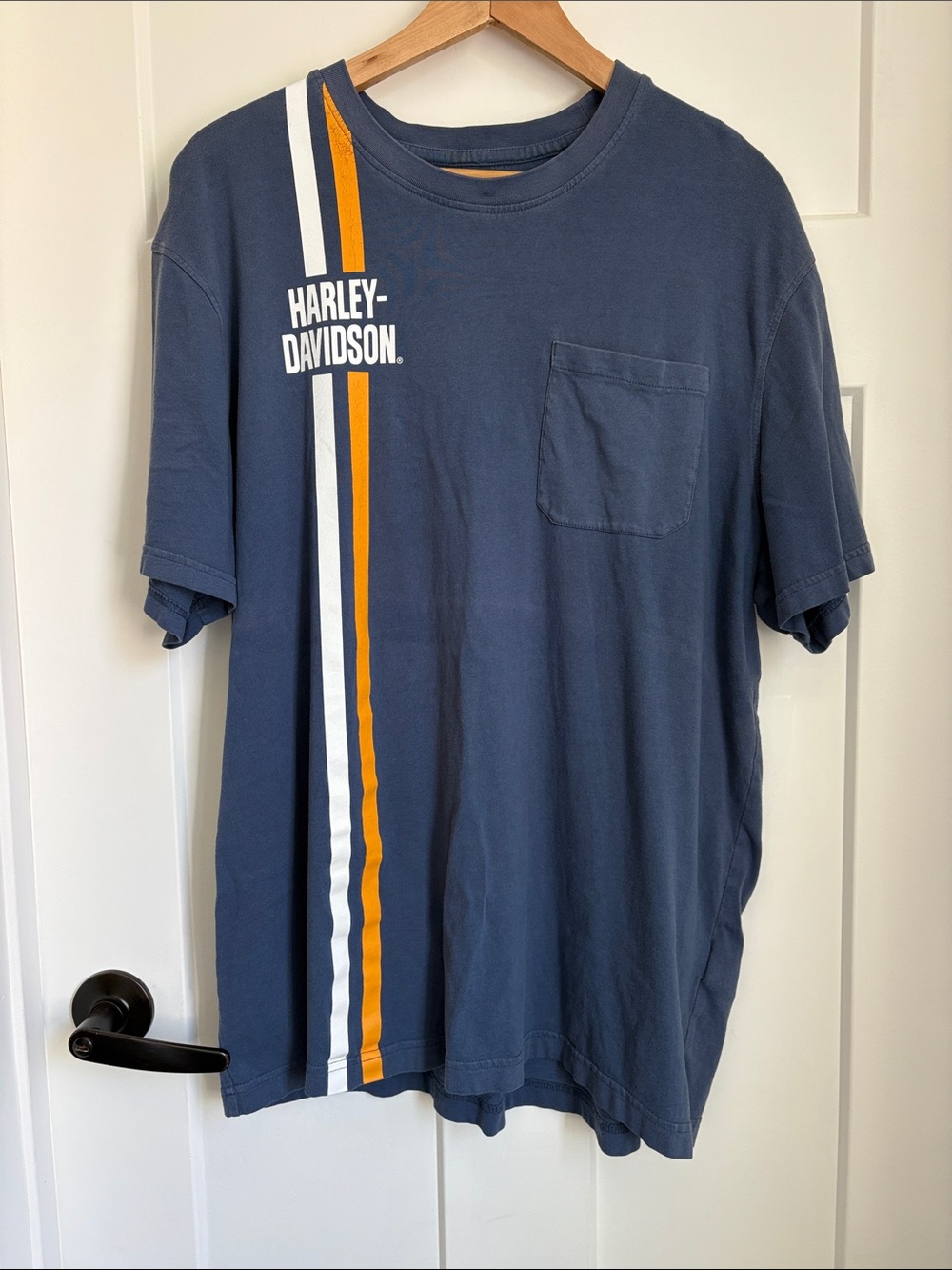 Vintage Harley-Davidson Navy Short Sleeve Pocket Tee
